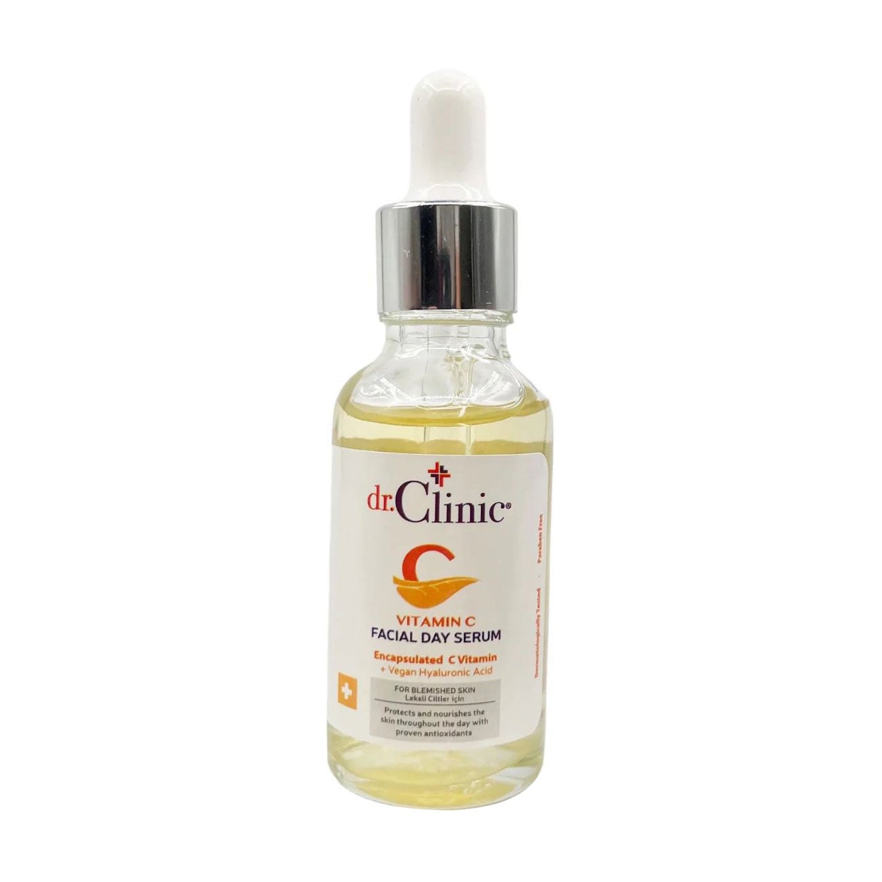 Денна сироватка для обличчя Dr.Clinic Vitamin C Facial Day Serum з інкапсульованим вітаміном C та веганською гіалуроновою кислотою, 30 мл
